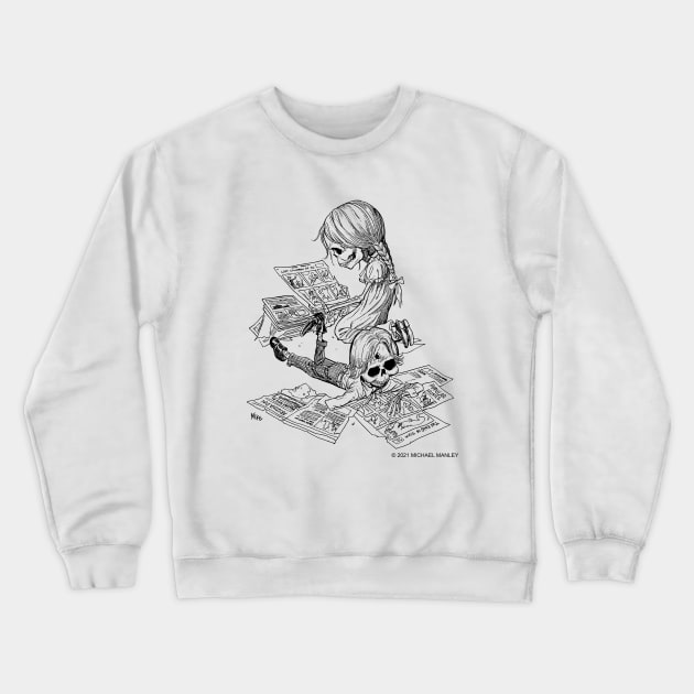 Sunday Funnies Crewneck Sweatshirt by drawmanley